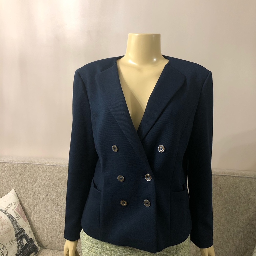 Ann Taylor navy blazer size L NEW with Tag
